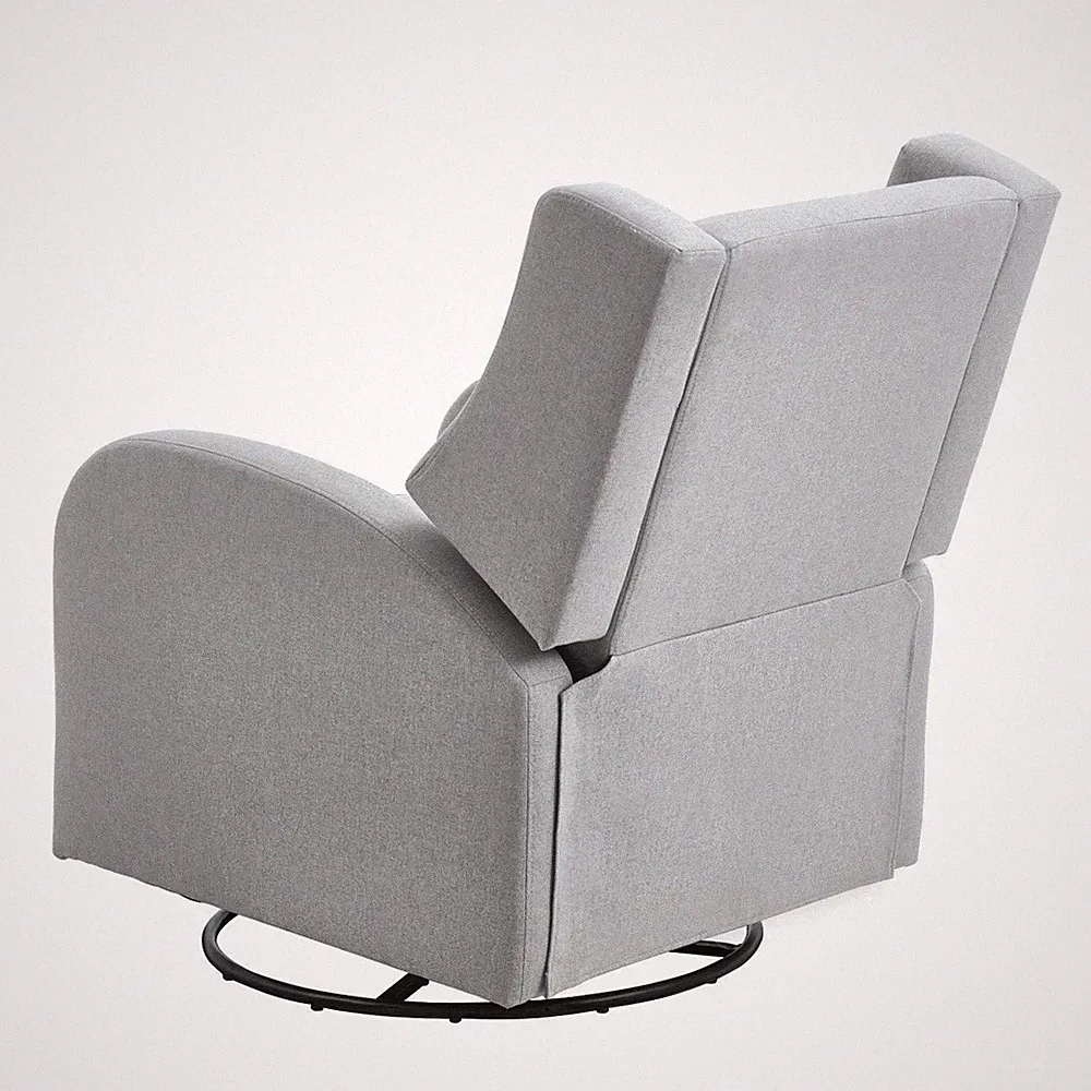 250lb High-Back Recliner with Electric Swivel Function, USB, Light Gray