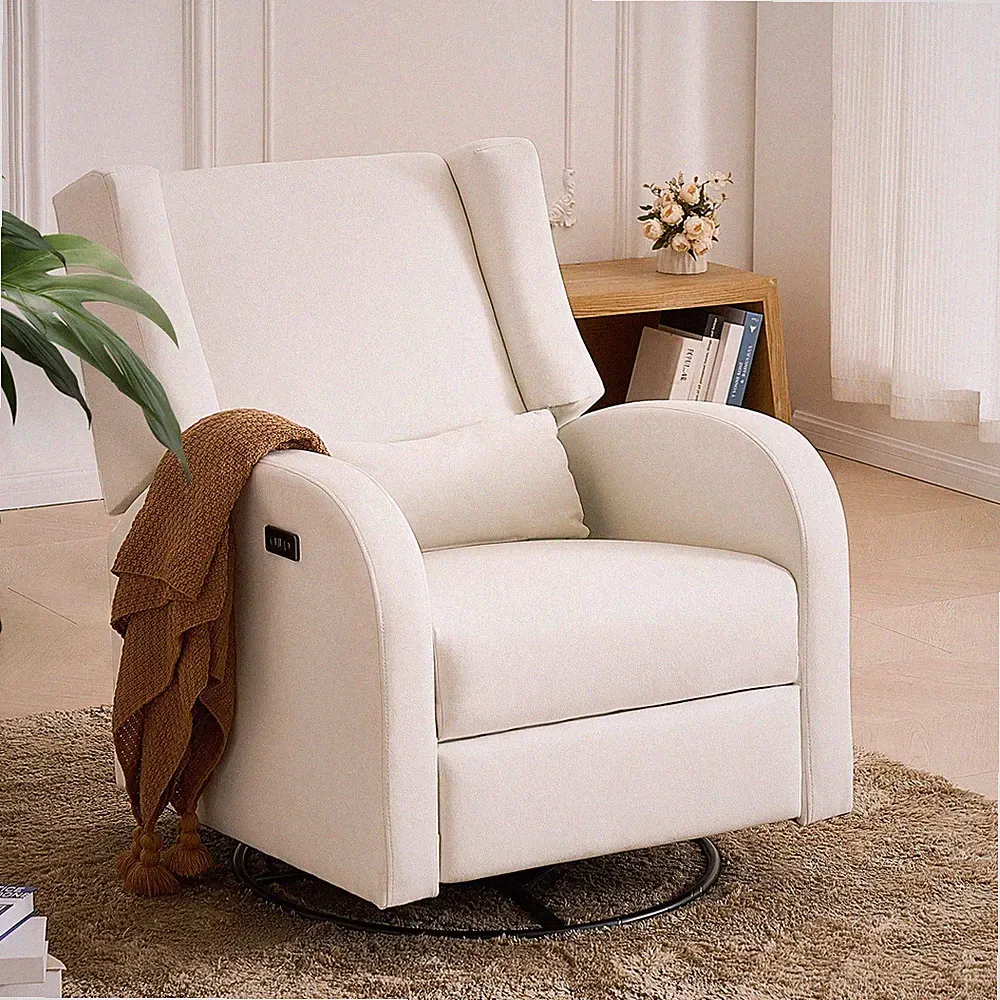 Electric Power Swivel Recliner 250lb With USB Port and Remote