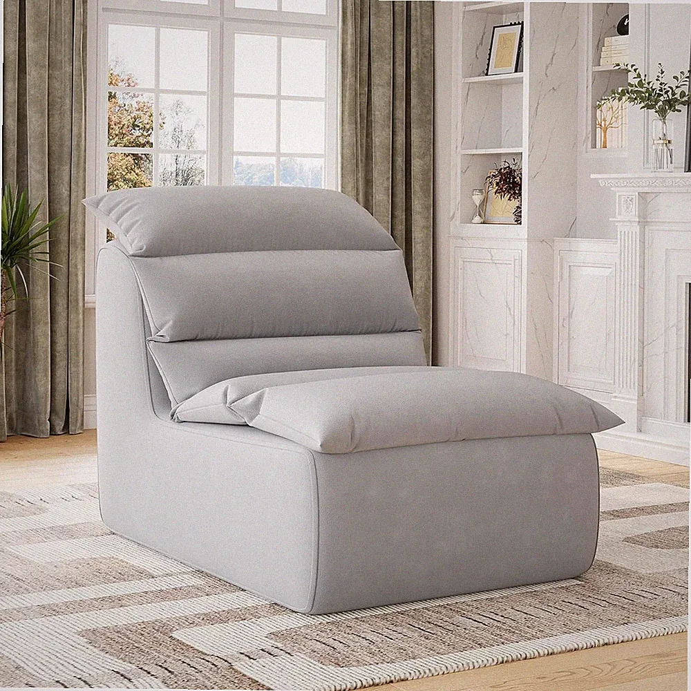 Cozy Gray Bean Bag Chair for Adults - Perfect for Gaming & Relaxing