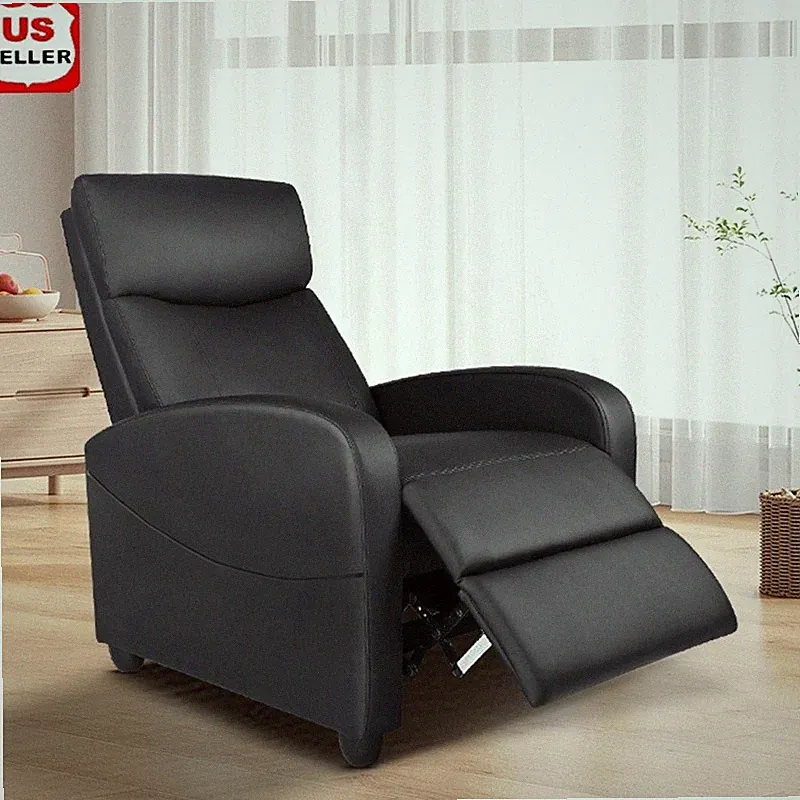 Ergonomic Recliner Chair Space Saving Manual Recline Home Theater Seating