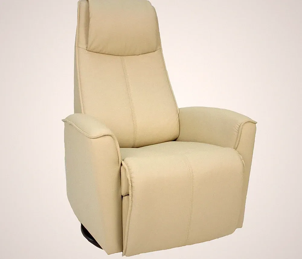 Fjords Urban Swing Relaxer Power Electric Recliner Chair Small Latte Leather