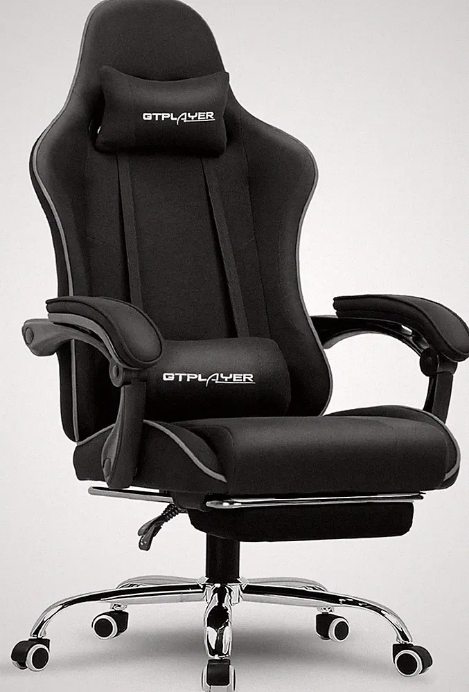 Gaming Chair with Footrest, Computer Chair with and Lumbar Support, Height Adjus