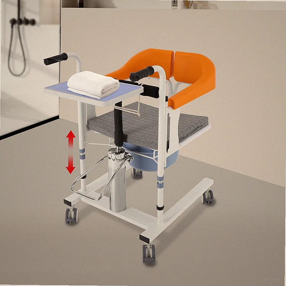 Hydraulic Patient Lift Wheelchair 220LB For Elderly Transfer Chair Nursing Chair