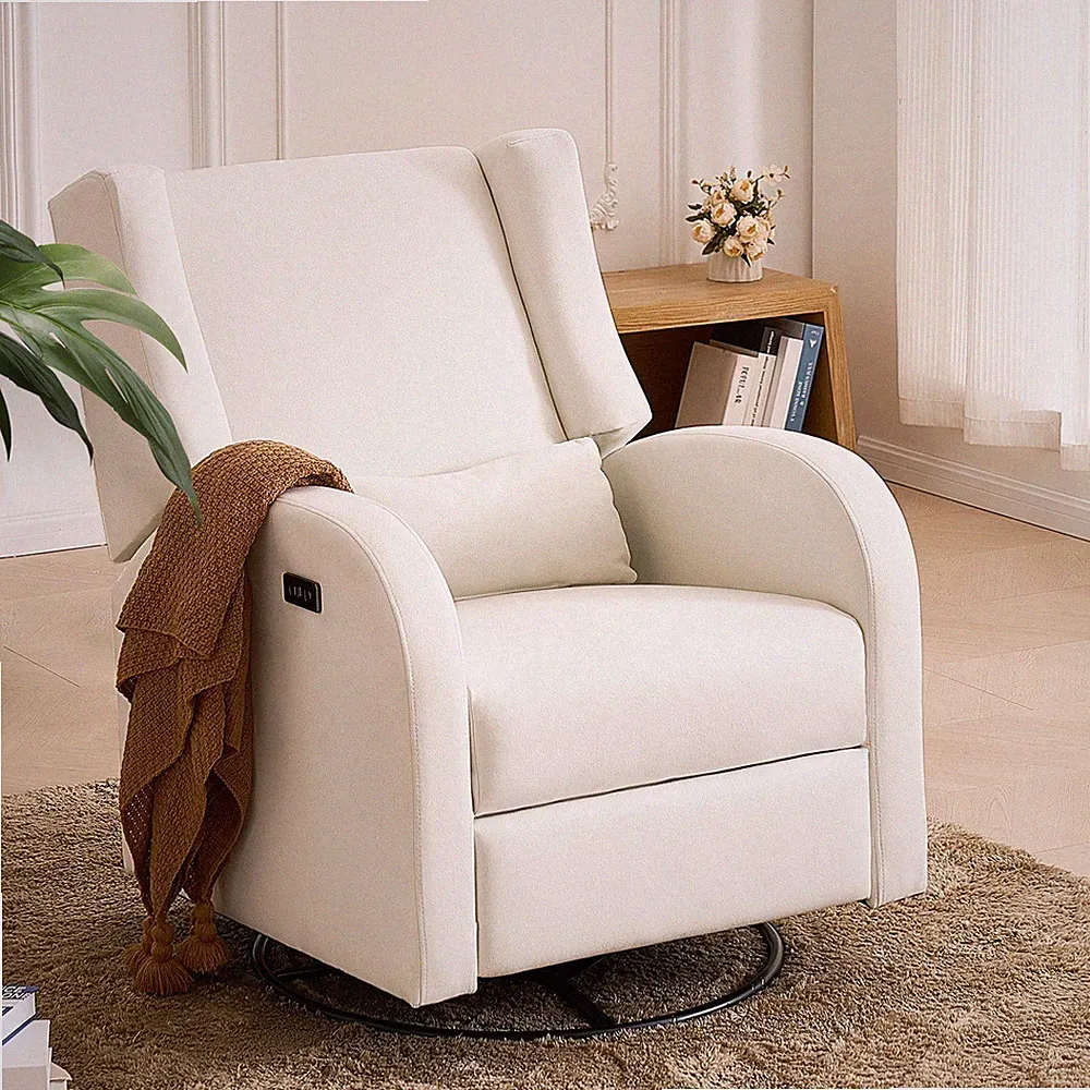 Swivel Recliner Chair 250lb Electric Motorized USB Port Included